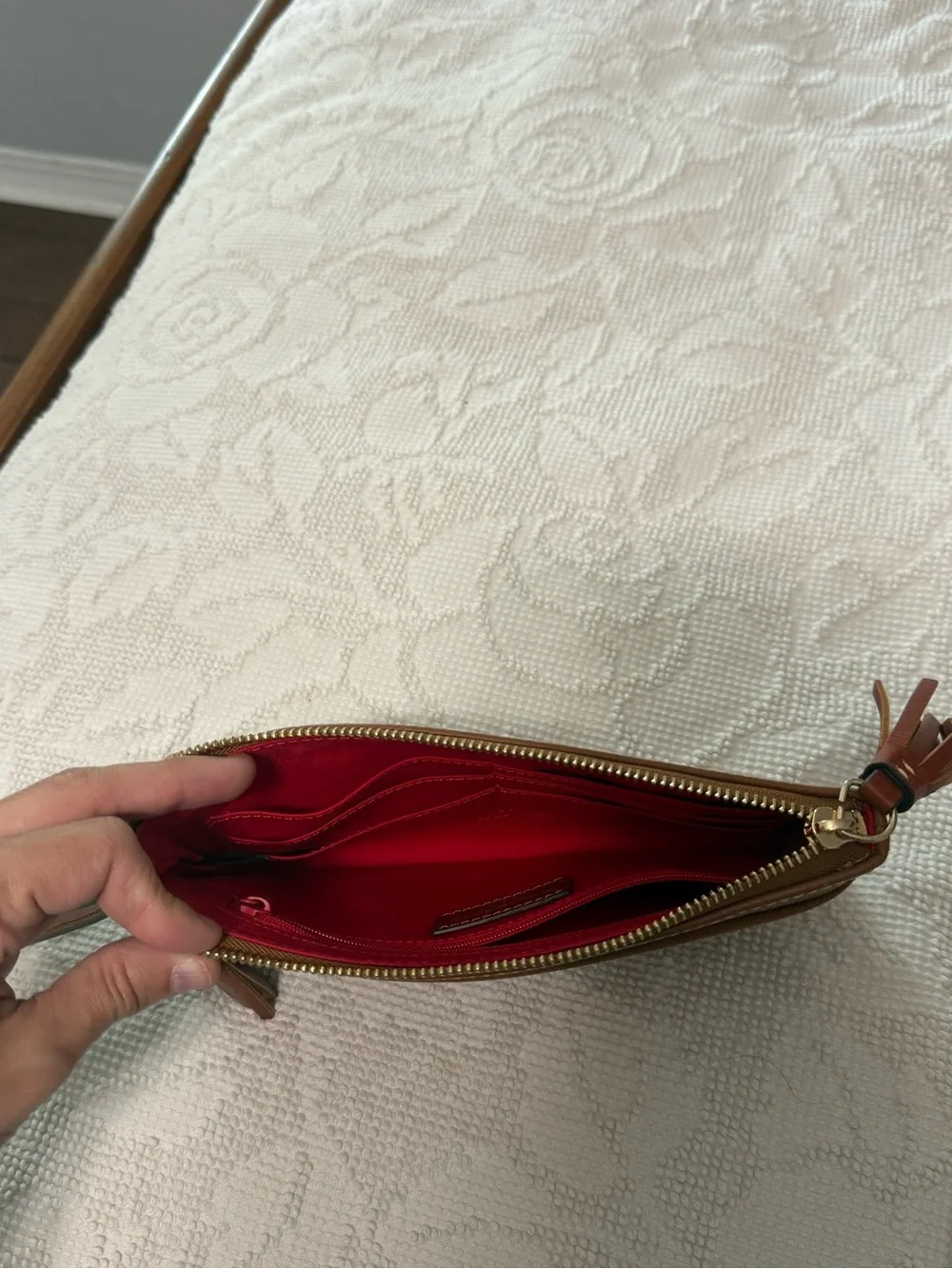 Dooney & Bourke Pebble Grain Double Zip Wristlet